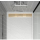 Grille linéaire en aluminium 69.5x11x0.2cm pour receveur - GRID LINE - MOON Aurlane - Couleur au choix Or-brossé