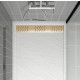Grille linéaire en aluminium 79.5x11x0.2cm pour receveur - GRID LINE - MOON Aurlane - Couleur au choix Or-brossé