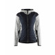 Veste hybride avec rembourrage thermo-léger femme Gris chiné-Noir