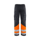 Pantalon artisan haute-visibilité coloris  15641811 gris moyen-orange fluo