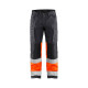 Pantalon artisan stretch haute-visibilité  15511811 gris moyen-orange fluo