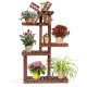 Étagère pour plantes en bois de sapin à 5 niveaux avec moulin à vent 63 x 25 x 97 cm pour terrasse jardin salon nature helloshop26 20_0004668