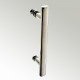Cabine de douche 100 x 76 x 187 cm porte pivotante avec barre de fixation 140cm verre anticalcaire      