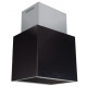 Nodor hotte îlot isla cube glass black noire