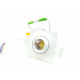 Mini-spot encastrable led cob 3w 45 carré orientable au choix