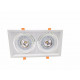Downlight spot led cob rectangle orientable 2x20w 120 - couleur eclairage au choix