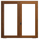 Fenêtre bois 2 vantaux h105 x l110 côtés tableau + poignée (ref 010220f9) gd menuiseries 