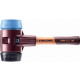 Maillet halder simplex tpe souple / caoutchouc chargé avec boîtier en fonte malléable et manche en bois - d=80 mm - manche extra-court - 3012.082