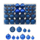 Ensemble de boules de Noël 100 pcs - Couleur au choix Bleu