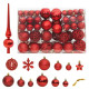 Ensemble de boules de Noël 111 pièces polystyrène - Couleur au choix 