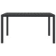 Table de jardin Noir Aluminium et WPC - Dimension au choix 150 x 90 x 74