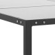 Table de jardin anthracite 130x130x72 cm acier et verre 