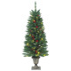 Sapins de Noël artificiels 2 pcs 100 LED 120 cm - Couleur au choix Vert