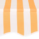 Auvent rétractable manuel rayures - Couleur au dimensions au choix Orange-blanc
