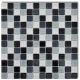 vidaXL Carreaux Mosaïques en Verre noir blanc et gris 10 pcs 0.9 m2