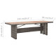 Table de jardin 240x90x74 cm résine tressée et bois d'acacia 