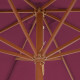 Parasol d'extérieur avec mât en bois 300 cm - Couleur au choix 