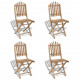 Chaises pliables d'extérieur Bambou 4 pcs
