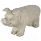 Esschert design banc de jardin en pierre en forme de cochon gris