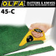 Cutter OLFA 45-C avec lame circulaire rotative de 45 mm - CARPENTRAS SIGN - OL59852 