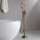 Robinet de baignoire sur pied classique en bronze avec douchette 