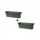 Jardinière millesia 50x18x15cm chapelu - lot de 2 - coloris au choix Vert-sapin