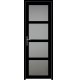Bloc porte telia noir vitrée h204 x l73 poussant droite côtés tableau +poignée gd menuiseries 