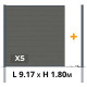 Kit clôture composite RIO Anthracite H 1,8m - bois composite & aluminium - poteaux gris - montage facile - occultation - brise vue - sans entretien - Longueur au choix 