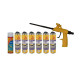 Kit sika mousse polyuréthane expansive 500ml x6 - nettoyant 500ml - pistolet foam gun