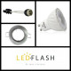 Kit spot led GU10 COB 4 watt (eq. 40 watt) - Support gris - Couleur eclairage - Blanc froid, Type Support - Carré orientable 84mm