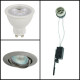 Kit Spot led GU10 5 watt (eq. 50 watt) dimmable - Support Gris - Couleur eclairage - Blanc chaud 3000°K, Type Support - Rond fixe 85mm