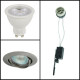 Kit Spot led GU10 5 watt (eq. 50 watt) dimmable - Support Gris - Couleur eclairage - Blanc froid, Type Support - Rond orientable 82mm