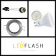 Kit spot led GU10 6 watt céramique - Supportt gris - Couleur eclairage - Blanc neutre, Type Support - Carré orientable 84mm