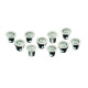 Lot de 10 spots led encastrables sol 3,6 watt IP68 - Couleur eclairage - Blanc neutre