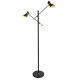 Lampadaire diablo, noir et or, 2 ampoules