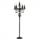 Lampadaire noir classic 6 ampoules 170 cm