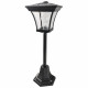 Lampadaire solaire noir sur pied 4 leds