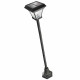 Lampadaire solaire noir sur pied 4 leds 