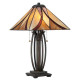 Lampe asheville, bronze et verre tiffany