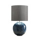 Lampe blue globe, porcelaine, sans abat-jour 