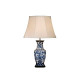 Lampe blue hexagone vase, sans abat-jour
