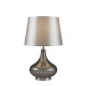 Lampe cantata, chrome et verre fumé, avec abat-jour
