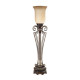 Lampe corinthia, bronze et verre ambre