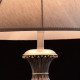Lampe de table argentée country 1 ampoule 60 cm 