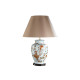 Lampe orange flowers, porcelaine, sans abat-jour