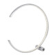 Lampe rings, en chrome et cristal