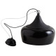 Lampe suspension en métal laqué et bois - Coloris au choix 