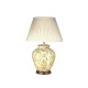 Lampe yellow flowers, porcelaine, sans abat-jour