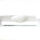 Lavabo suspendu rectangulaire - solid surface blanc mat - 100x48 cm - clas 