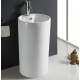 Lavabo totem cylindre - céramique blanc - 46x82 cm - sigma